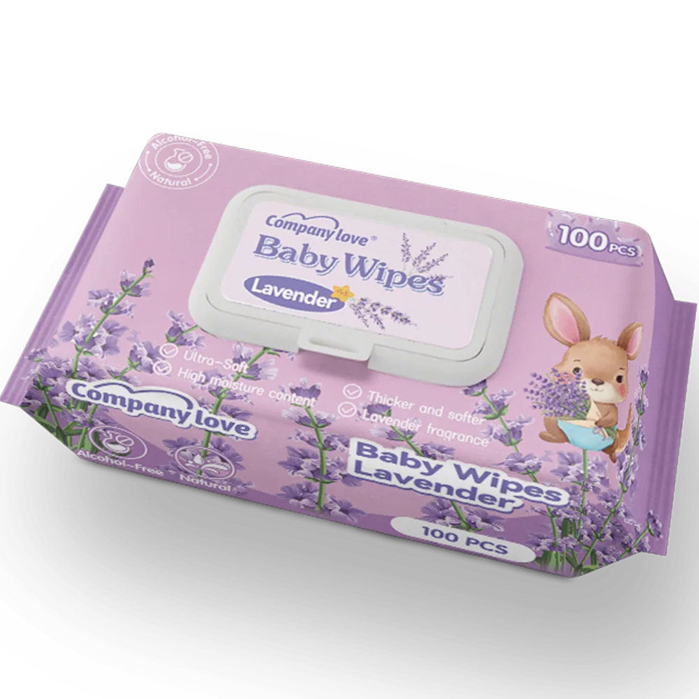 Companylove lavender baby wipes 100 piece private label package