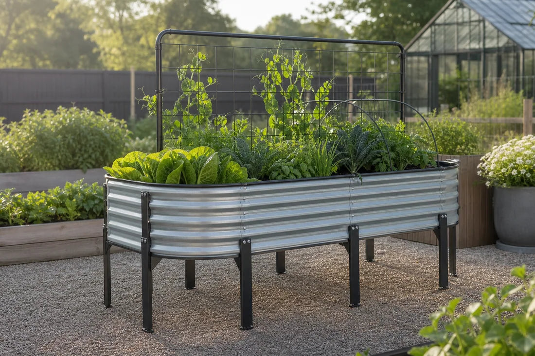 AI-generated modular raised garden bed manufacturing concept